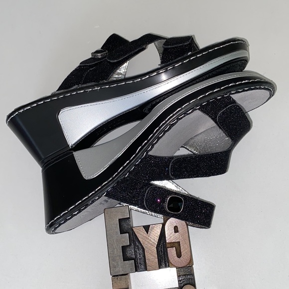 🆕🦋ALEGRIA by PG Lite ‘Loti’ Glitteroti Wedge Sandals - Picture 3 of 13
